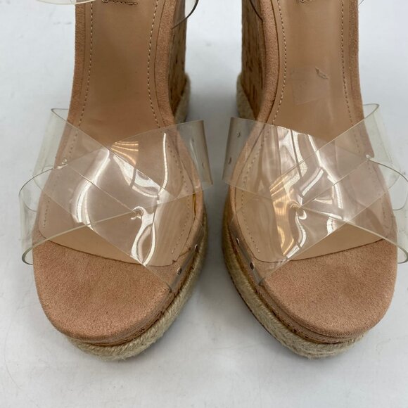 Steve Madden Beige Ultra-High Wedge Sandal | Size 8 - Picture 5 of 9